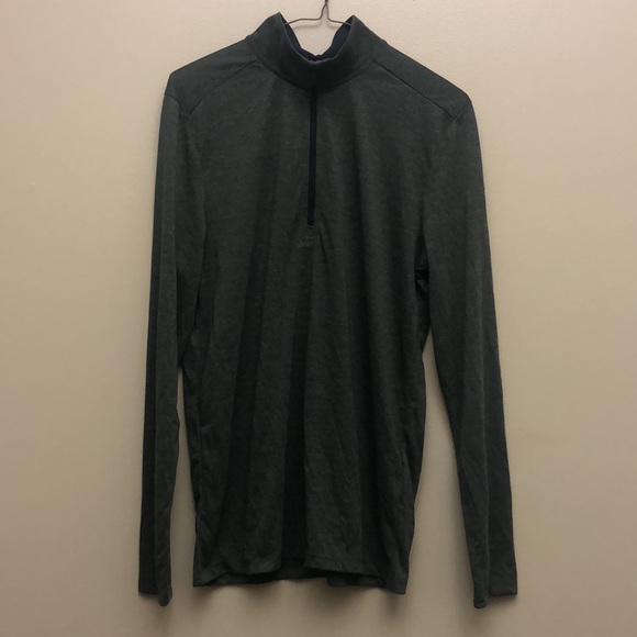 Under Armour Men's Threadborne 1/2 Zip Green Black Light Weight Pull over - Picture 6 of 12